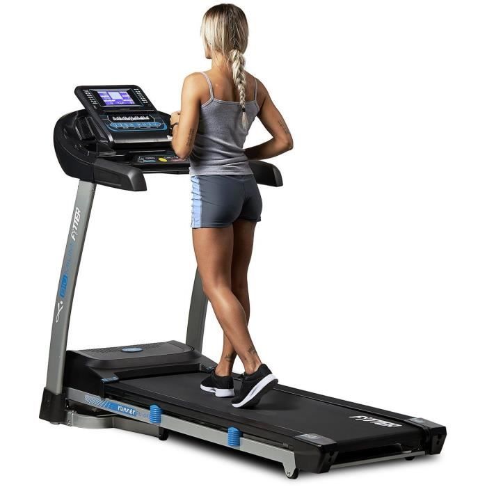 Tapis de course - Moteur puissant de 4,5 CV - Vitesse de 20 km/h - FYTTER RU-09B GENERATION II