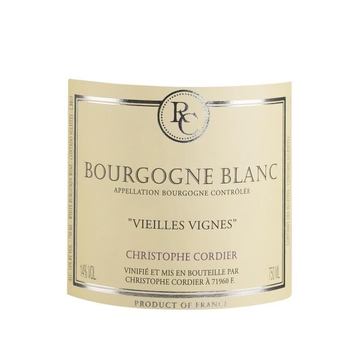 Christophe Cordier 2017 Bourgogne Vieilles Vignes - Vin blanc de Bourgogne
