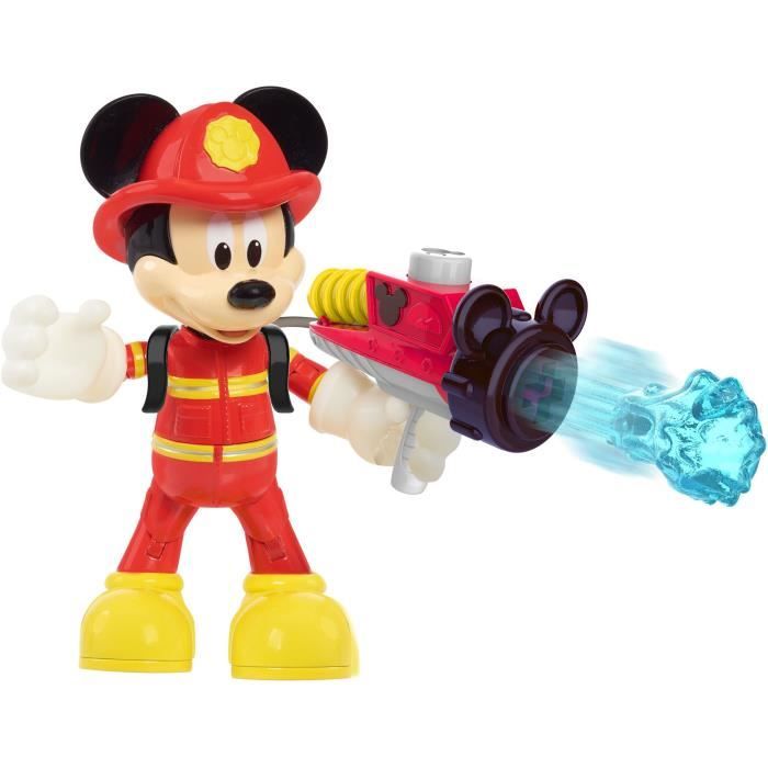 DISNEY - Figurine Pompier Mickey 15 cm, articulée, Jouet pour enfants des 3 ans, MCC20