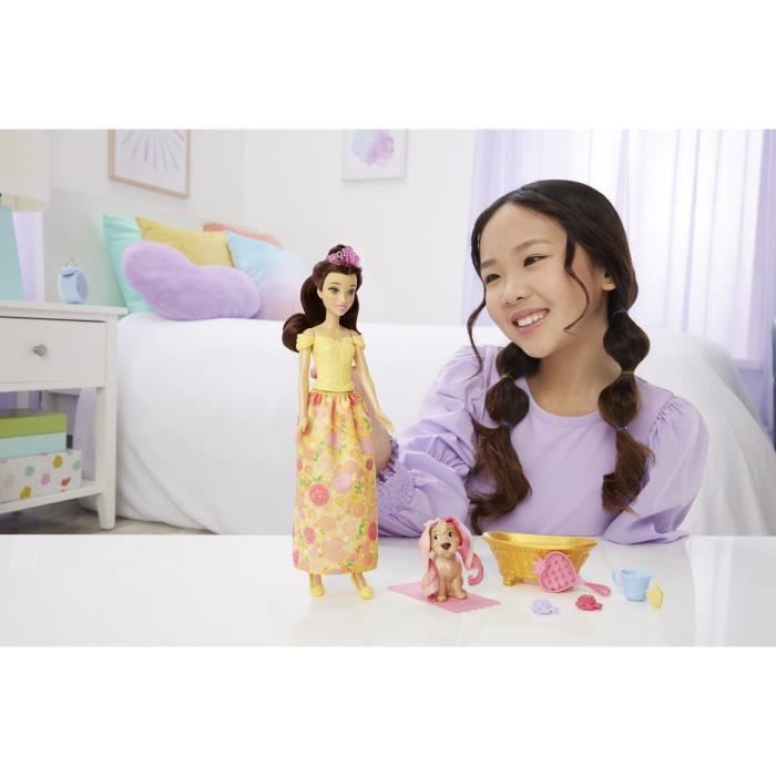 Image secondaire de Disney - Coffret Princesse Belle et son chien a toiletter - Avec baignoire - Disney Princess - JFC42