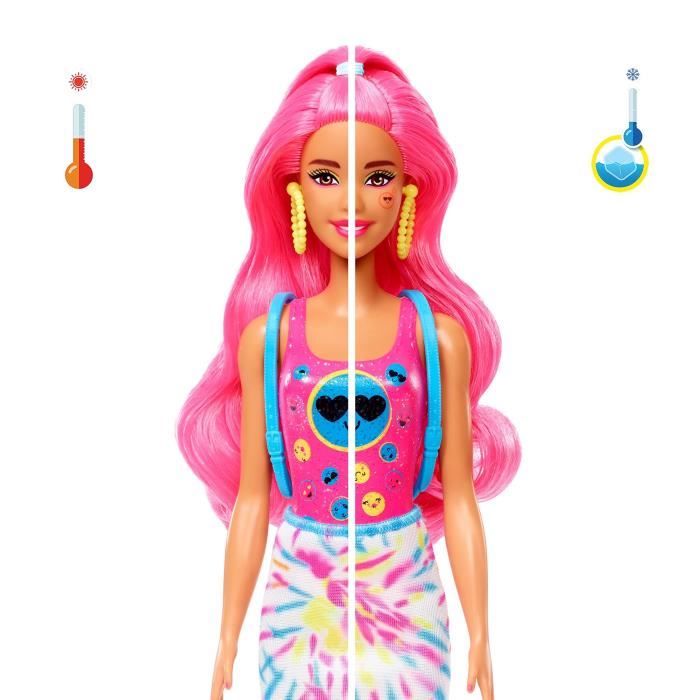 Barbie - Barbie Color Reveal Série Fluo - Poupée - 3 ans et +
