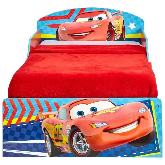 Disney Cars - Lit pour enfants avec tiroirs de rangement sous le lit pour matelas 140cm x 70cm