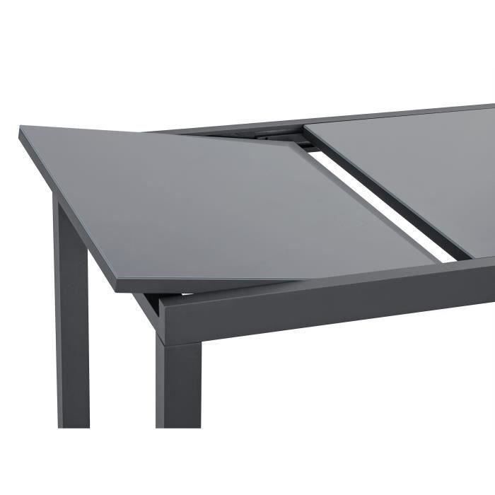 Image secondaire de Ensemble de Jardin Extensible 6 à 8 Personnes - Table et Chaises en Aluminium Gris
