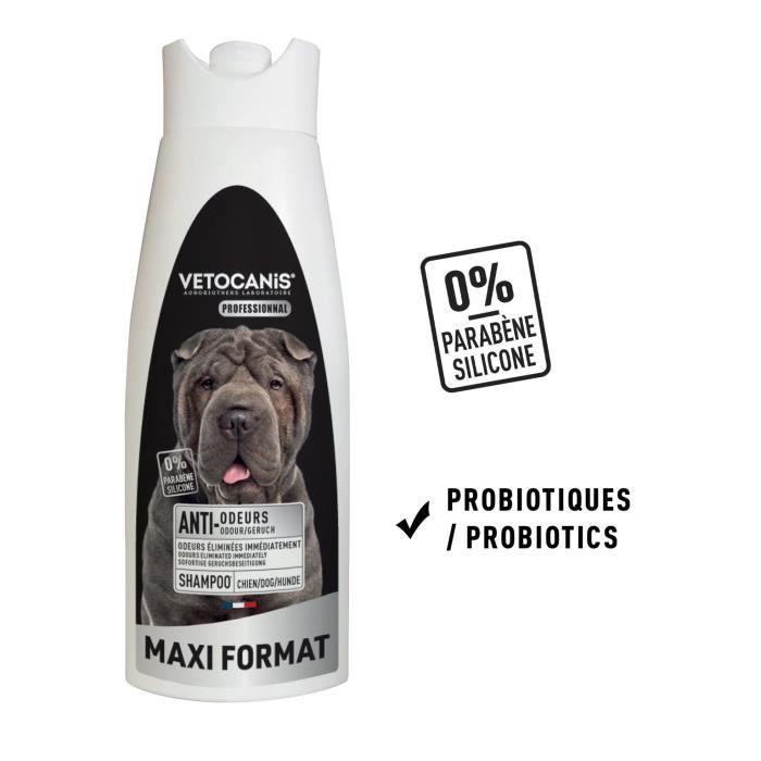 VETOCANIS Shampoing professionnel anti-odeurs pour chien - 750ml