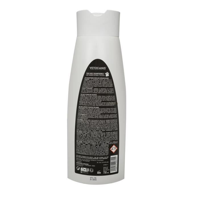 VETOCANIS Shampoing professionnel anti-démangeaisons pour chien - 750ml
