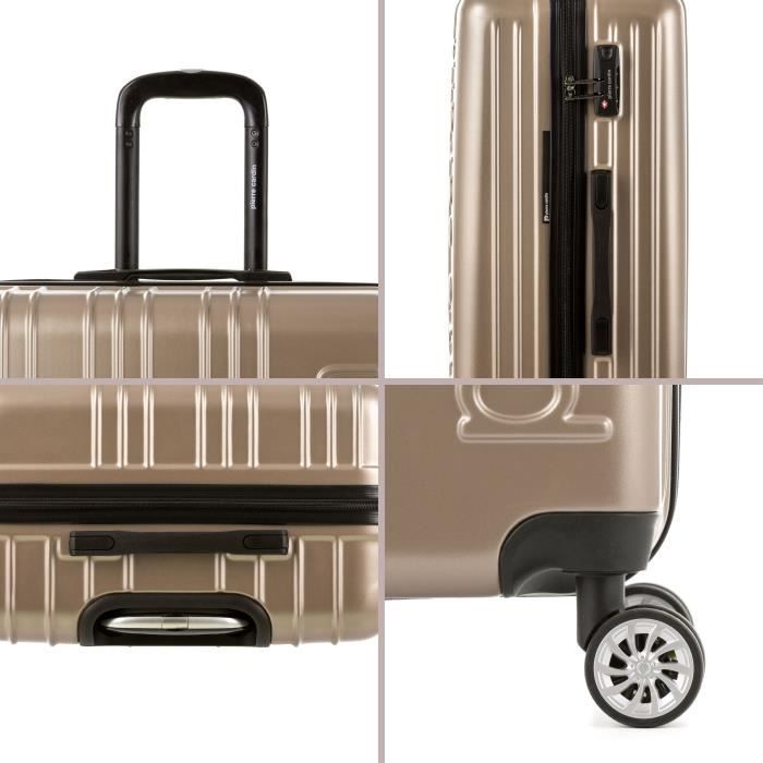 PIERRE CARDIN Valise Grande Taille - 75 cm - 8 Roues - Champagne