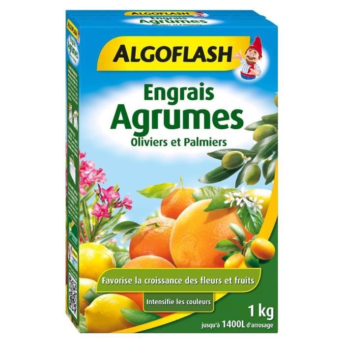 ALGOFLASH Engrais Agrumes, Olivers et Palmiers - 1kg