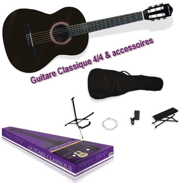 DELSON Pack Guitare Classique Granada noir + accessoire