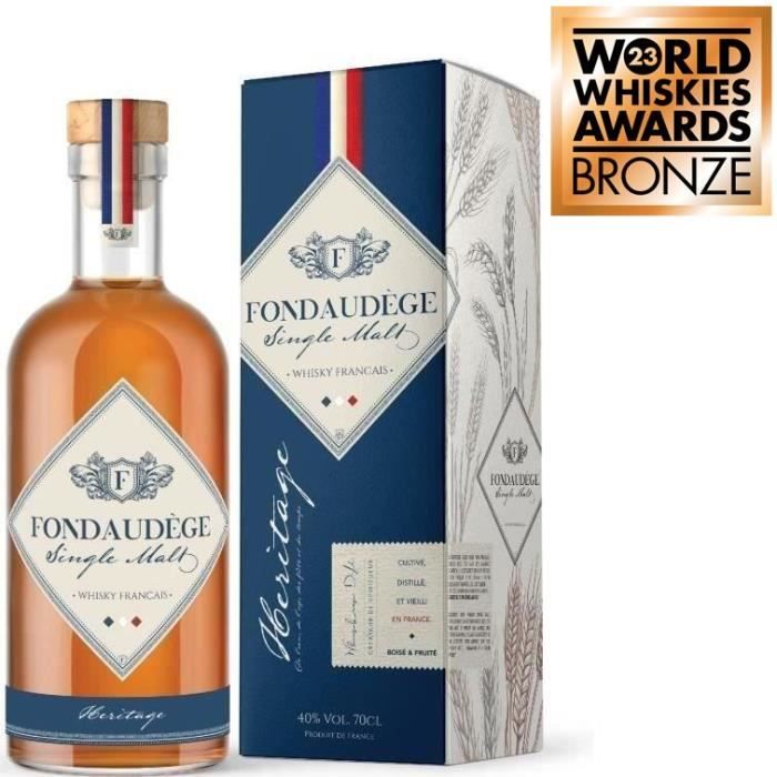 Fondaudege - H�ritage - Single Malt - Whisky fran�ais - 40.0% Vol. - 70 cl sous �tui