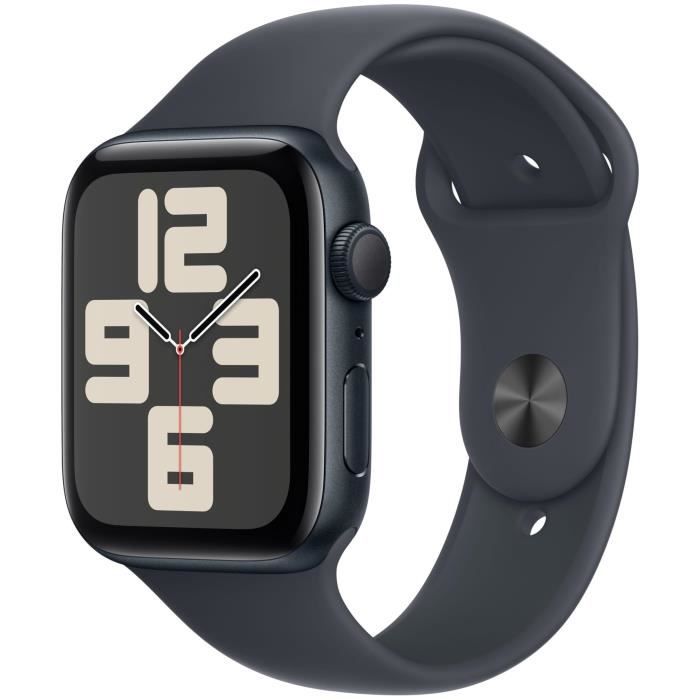 Apple Watch SE GPS - 44 mm - Caja de aluminio medianoche - Correa deportiva medianoche - S/M