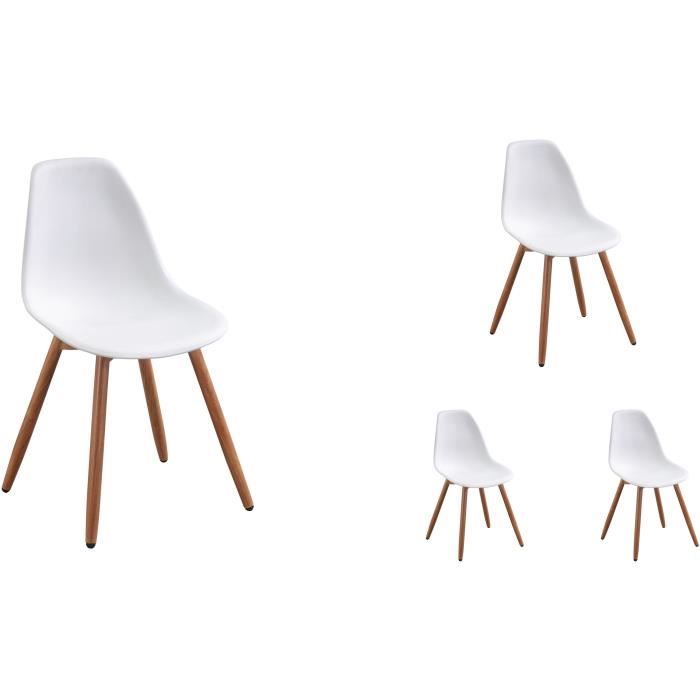 Lot de 4 chaises de jardin polypropylene - 50 x 55 x 85,5 cm