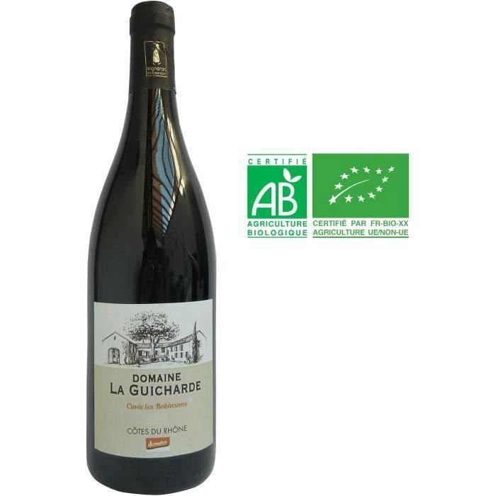 Domaine la Guicharde Cuv�e Les Robinsons 2019 C�tes-du-Rh�ne - Vin rouge de la Vall�e du Rh�ne - Bio