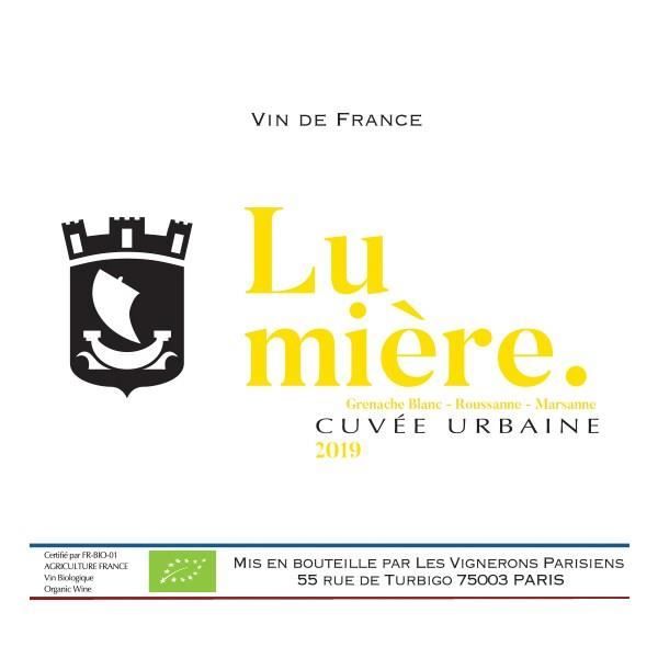 Les Vignerons Parisiens Cuvée Urbaine Lumiere - Vin de France blanc - Bio