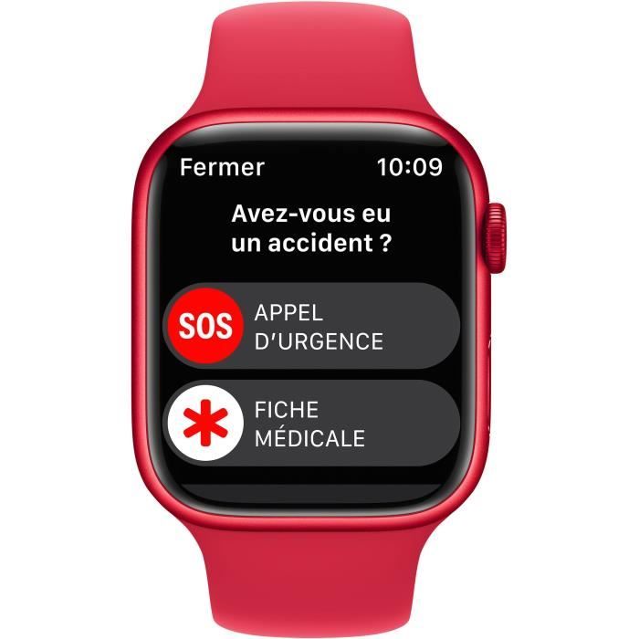 Apple Watch Series 8 GPS + Cellular - 45mm - Boîtier (PRODUCT)RED Aluminium - Bracelet (PRODUCT)RED Sport Band - Regular