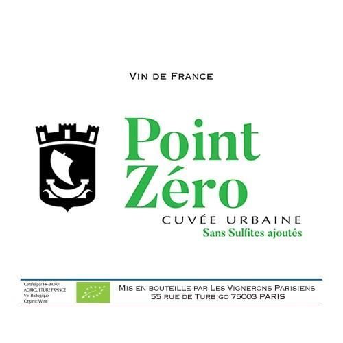 Les Vignerons Parisiens Cuvée Urbaine Point Zéro - Vin de France rouge - Bio et Sans sulfutes ajoutés