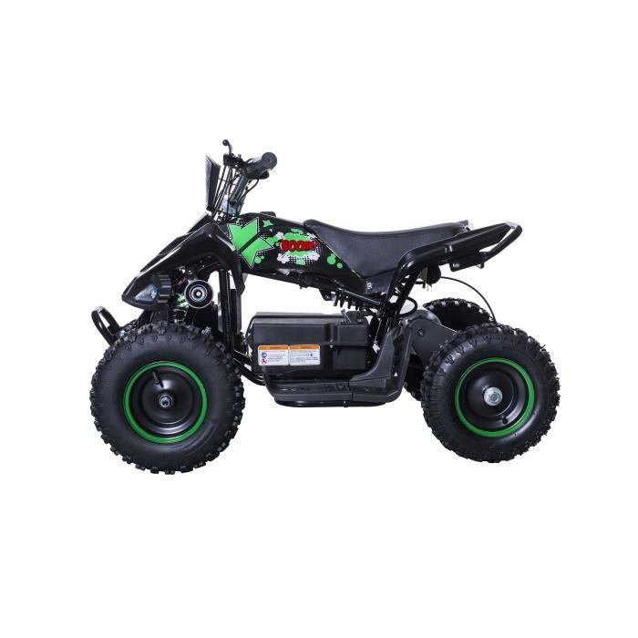 BIKEROAD Raptor Quad Electrique enfant 800W avec LED Vert