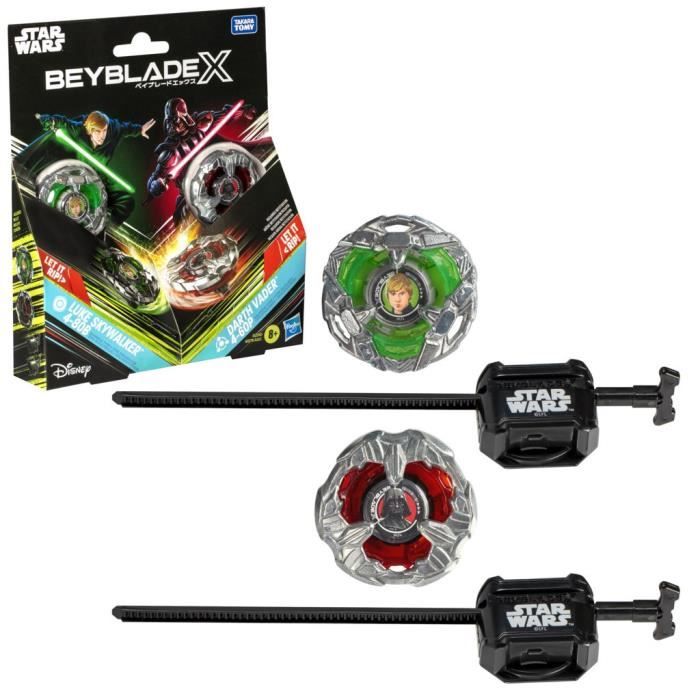 Beyblade X y Star Wars, colaboraci�n Luke Skywalker 4-80B vs. Darth Vader 4-60B, paquete m�ltiple