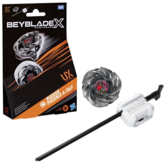 Pack de Compétition Beyblade X avec Toupie Rudder Phoenix et Lanceur