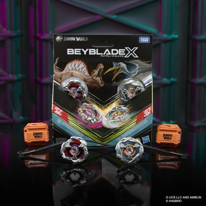Image secondaire de Beyblade X Jurassic World Spinosaurus contre Quetzalcoatlus, multipack, des 8 ans