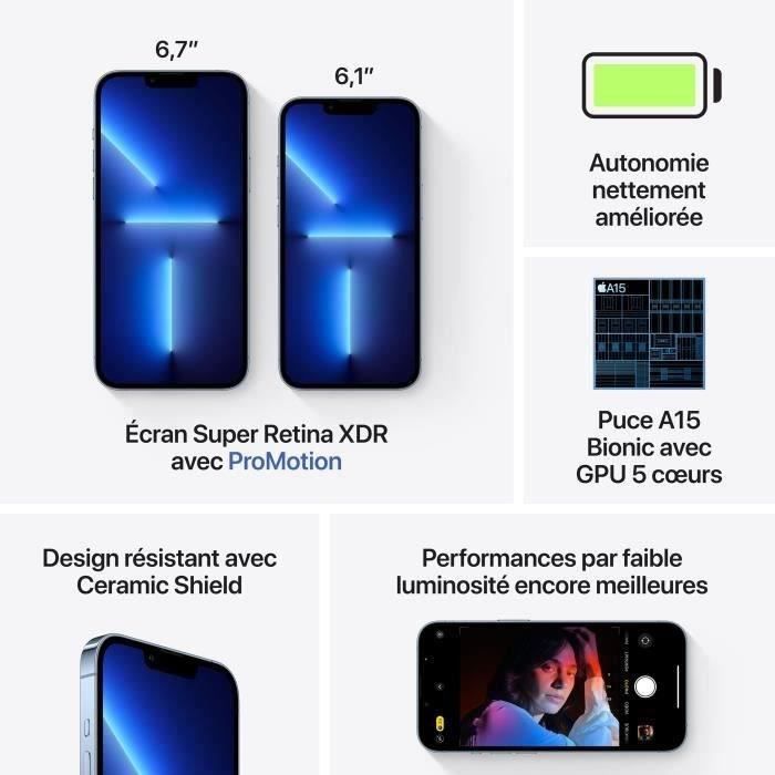 APPLE iPhone 13 Pro Max 1TB Sierra Blue- sans kit piéton