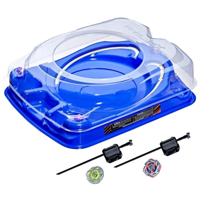 Set de batalla Beyblade X Shockwave con estadio Beystadium, 2 peonzas y 2 lanzadores, para mayores de 8 a�os