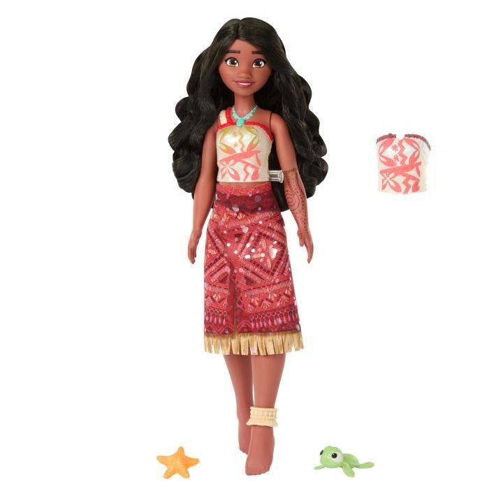 Disney - Poupée Vaiana Nageuse - Vaiana 2 - Corsage qui change de couleur - Disney Moana - JFF09