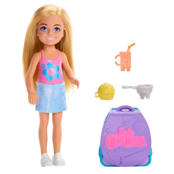 Barbie-Famille Et Amis-Poupée Chelsea Et Accessoires-Avec Sac a DOS - 3ans +- JBF46