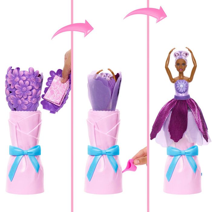 Image secondaire de Poupée Barbie Petal Pop Marguerite Mauve avec Accessoires