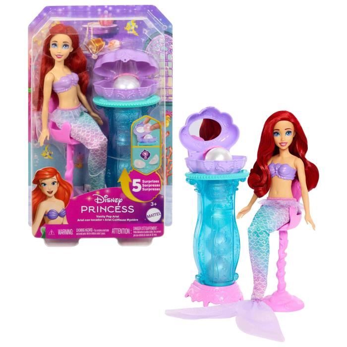 Princesses Disney-Ariel Secrets De Perle-Coffret Poupée Et 5 Surprises - 3ans +- JBF86