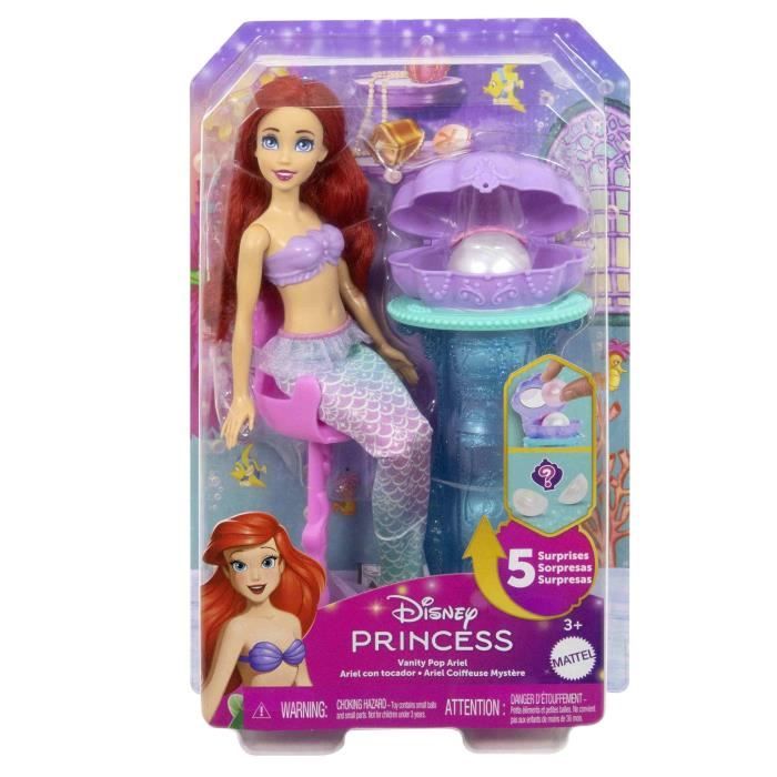 Image secondaire de Princesses Disney-Ariel Secrets De Perle-Coffret Poupée Et 5 Surprises - 3ans +- JBF86