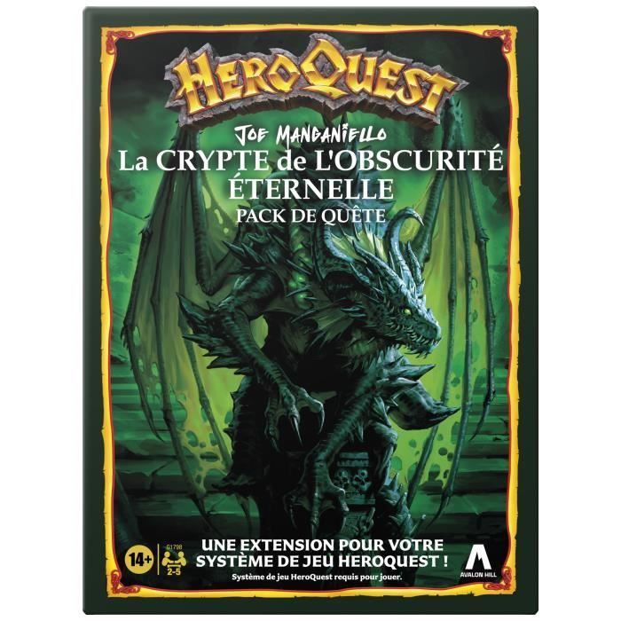 HeroQuest Pack de quete La crypte de l'obscurité éternelle, jeu de rôle, jeu de plateau, système de jeu HeroQuest requis, Avalon