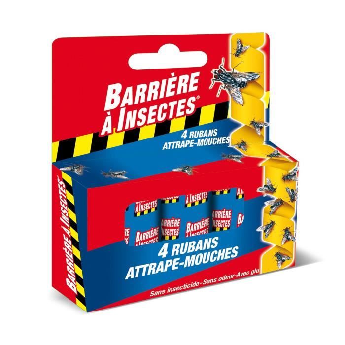 BARRIERE A INSECTES - Attrape mouches ruban x4