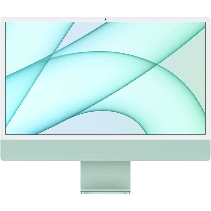 Apple - 24 iMac Retina 4,5K (2021) - Puce Apple M1 - RAM 8Go - Stockage 256Go - GPU 8 coeurs - Vert