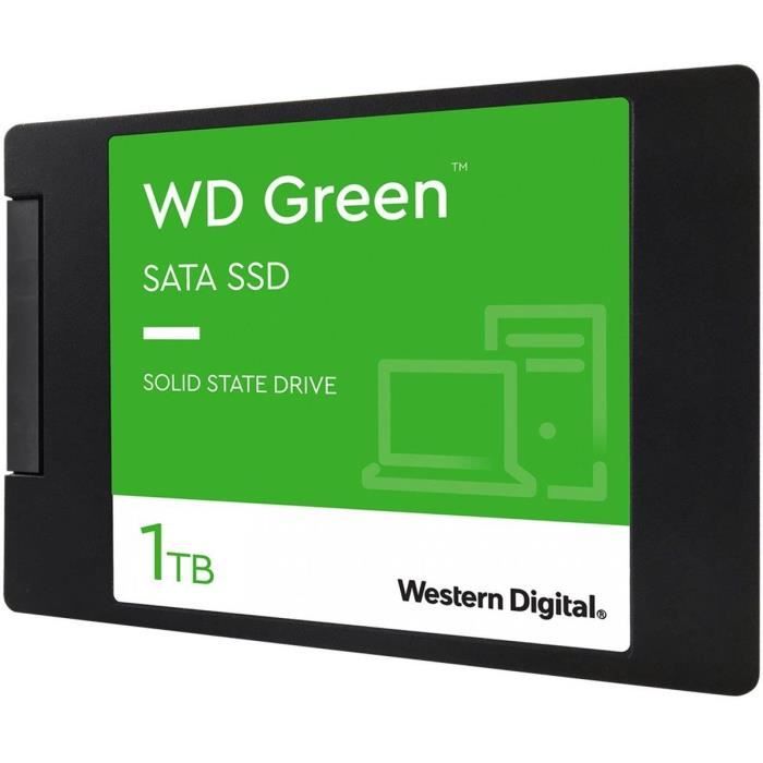 WESTERN DIGITAL - Green - Disque SSD Interne - 1 To - 2,5 - WDS100T3G0A