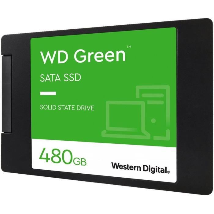 WESTERN DIGITAL - Green - Disque SSD Interne - 480 Go - 2,5 - WDS480G3G0A