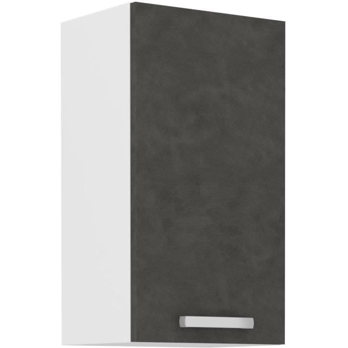 Mobile alto 1 anta battente - Grigio opaco - L 40 x P 31,6 x 72 cm - LASSEN