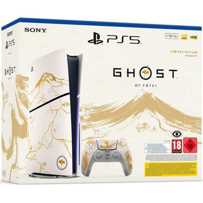 Consola PS5 est�ndar - Ghost of Yotei Edici�n limitada - Oro + Juego Ghost of Yotei (C�digo de descarga)