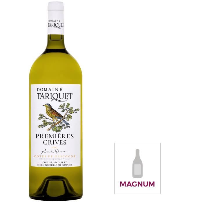 Magnum Domaine Tariquet Premieres Grives 2023 Côtes de Gascogne - Vin blanc du Sud Ouest