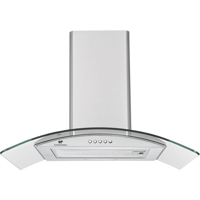 Hotte Décorative Inox et Verre 60 cm - CONTINENTAL EDISON