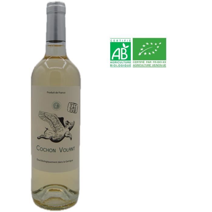 Ch�teau des Caraguilhes Cuv�e Le Cochon Volant 2023 Pays d'Oc - Vin blanc de Languedoc-Roussillon - Bio