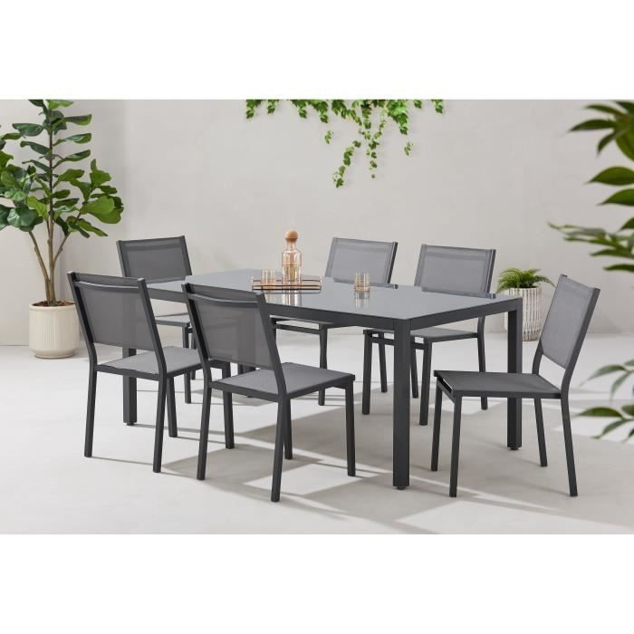 Image secondaire de Ensemble de Jardin Moderne en Aluminium pour 6 Personnes