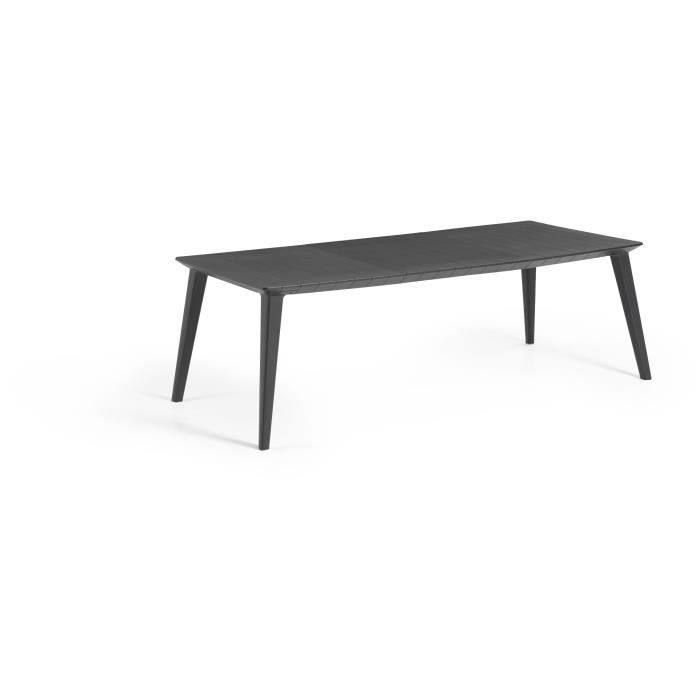 Table de jardin - rectangulaire - gris graphite - en r?sine - 8 a 10 personnes - Lima - Allibert by KETER