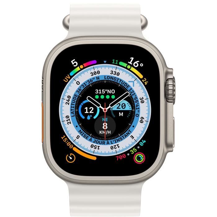 Apple Watch Ultra GPS + Cellular - 49mm - Titanium - Bracelet White Ocean Band