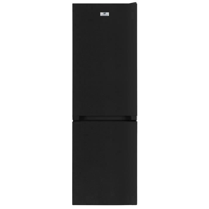 Réfrigérateur congélateur bas CONTINENTAL EDISON CEFC291NFIXB 291 L Total No Frost  L 59,5 cm x H 186 cm Inox noir