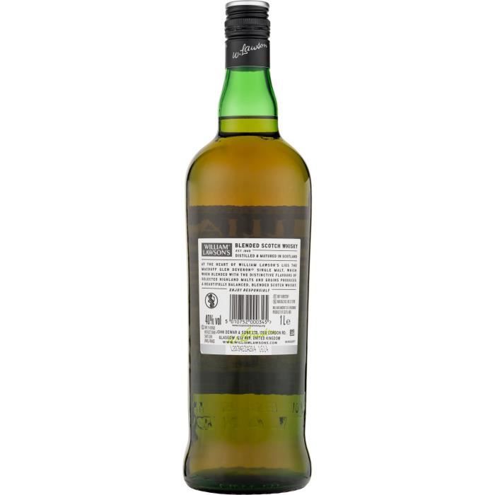 Image secondaire de Whisky William Lawson's - Blended whisky - Ecosse - 40%vol - 100cl