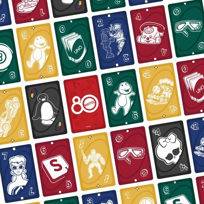 Image secondaire de UNO - Jeu de cartes Rouge Rubis - 80eme anniversaire de Mattel - Pour toute la famille - UNO - JGK30