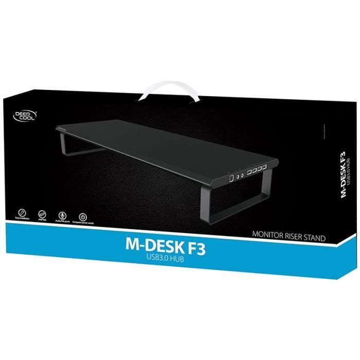 Support Moniteur - DEEPCOOL - M-DESK F3 - USB 3.0 - Noir (DP-MS-MDF3-BKD3)