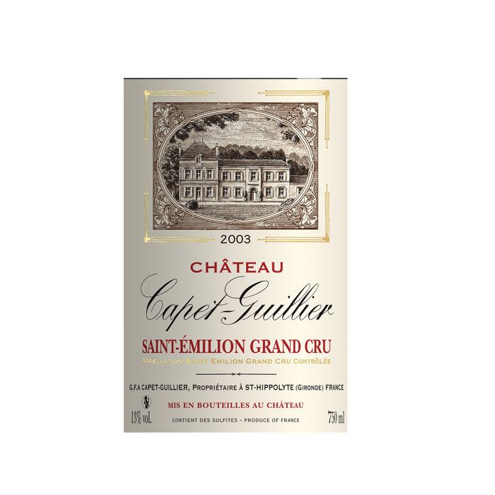 Image secondaire de Château Capet Guillier 2003 - Vin Rouge Saint-Émilion Grand Cru