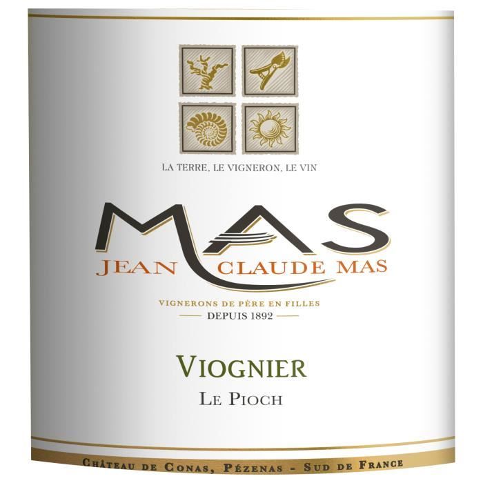 Jean Claude Mas Le Pioch Viognier Pays d'Oc - Vin blanc de Languedoc