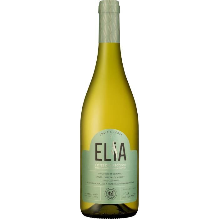 Elia 2024 IGP C�tes de Gascogne Vin blanc du Sud Ouest Naturellement bas en alcool 9�
